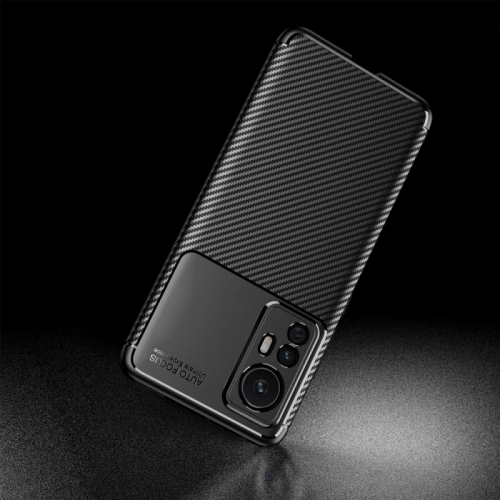Xiaomi Mi 12T Pro Kılıf Silikon Parmak İzi Bırakmayan Karbon Soft Negro Kapak - Siyah