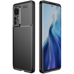 Xiaomi Mi 12T Pro Kılıf Silikon Parmak İzi Bırakmayan Karbon Soft Negro Kapak - Siyah