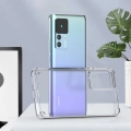 Xiaomi Mi 12T Pro Kılıf Korumalı Kenarları Silikon Arkası Sert Coss Kapak  - Şeffaf