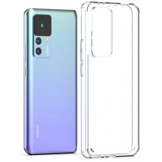 Xiaomi Mi 12T Pro Kılıf Korumalı Kenarları Silikon Arkası Sert Coss Kapak  - Şeffaf