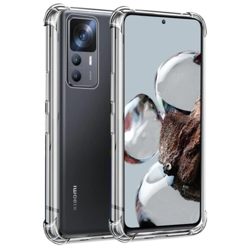 Xiaomi Mi 12T Pro Kılıf Silikon Köşe Korumalı Airbag Darbe Emici Kapak - Şeffaf