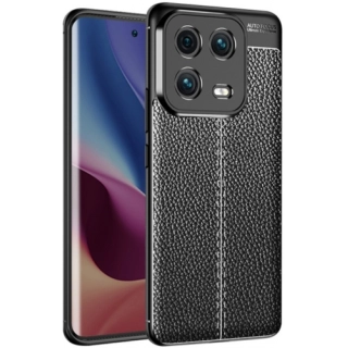 Xiaomi Mi 13 Kılıf Deri Görünümlü Lüks Parmak İzi Bırakmaz Niss Silikon Kapak - Siyah
