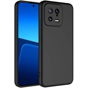 Xiaomi Mi 13 Kılıf İçi Kadife Mat Mara Lansman Silikon Kapak  - Siyah