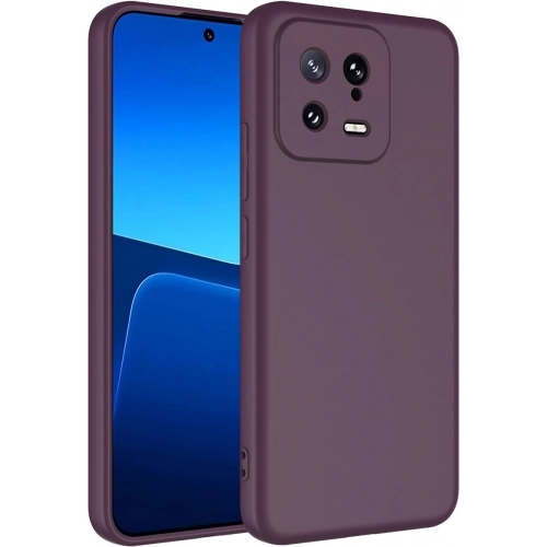 Xiaomi Mi 13 Kılıf İçi Kadife Mat Mara Lansman Silikon Kapak - Siyah