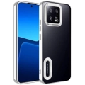 Xiaomi Mi 13 Kılıf Kamera Lens Korumalı Şeffaf Renkli Logo Gösteren Parlak Kapak - Gümüş
