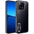 Xiaomi Mi 13 Kılıf Kamera Lens Korumalı Şeffaf Renkli Logo Gösteren Parlak Kapak - Siyah