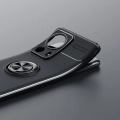 Xiaomi Mi 13 Lite Kılıf Renkli Silikon Yüzüklü Standlı Auto Focus Ravel Kapak - Siyah