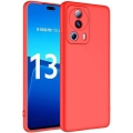 Xiaomi Mi 13 Lite Kılıf İçi Kadife Mat Mara Lansman Silikon Kapak  - Kırmızı