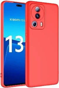 Xiaomi Mi 13 Lite Kılıf İçi Kadife Mat Mara Lansman Silikon Kapak  - Kırmızı