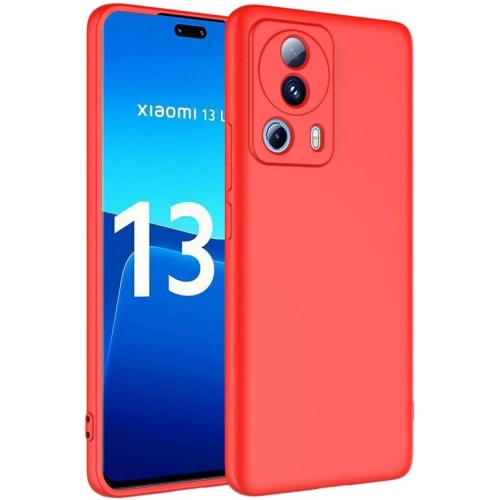 Xiaomi Mi 13 Lite Kılıf İçi Kadife Mat Mara Lansman Silikon Kapak  - Kırmızı