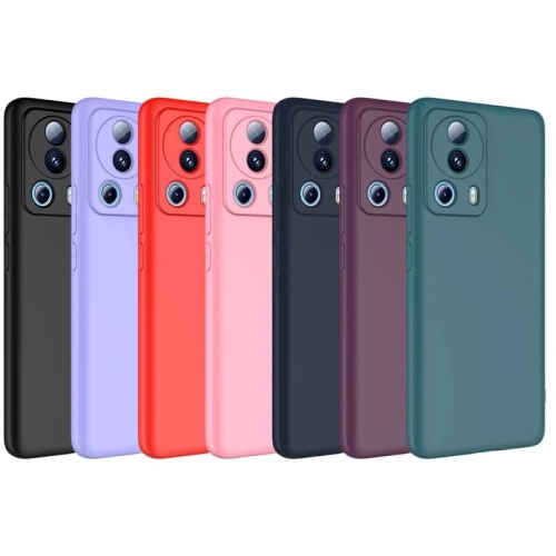 Xiaomi Mi 13 Lite Kılıf İçi Kadife Mat Mara Lansman Silikon Kapak - Kırmızı