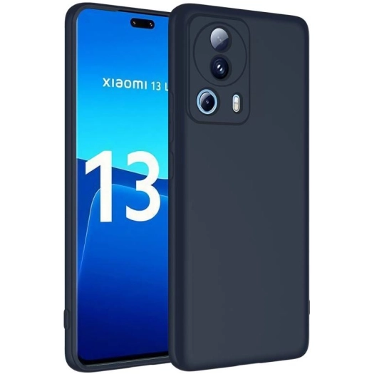 Xiaomi Mi 13 Lite Kılıf İçi Kadife Mat Mara Lansman Silikon Kapak  - Lacivert