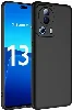 Xiaomi Mi 13 Lite Kılıf İçi Kadife Mat Mara Lansman Silikon Kapak  - Siyah