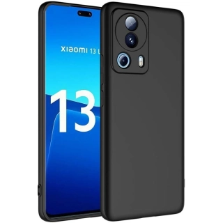 Xiaomi Mi 13 Lite Kılıf İçi Kadife Mat Mara Lansman Silikon Kapak  - Siyah