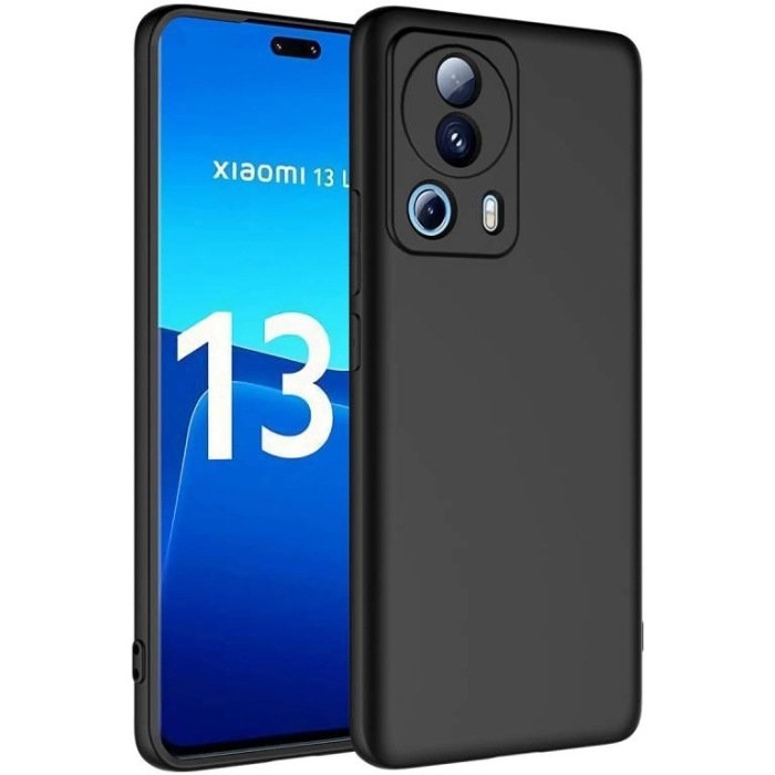 Xiaomi Mi 13 Lite Kılıf İçi Kadife Mat Mara Lansman Silikon Kapak  - Siyah