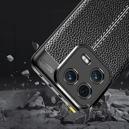 Xiaomi Mi 13 Pro Kılıf Deri Görünümlü Lüks Parmak İzi Bırakmaz Niss Silikon Kapak - Siyah