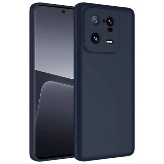 Xiaomi Mi 13 Pro Kılıf İçi Kadife Mat Mara Lansman Silikon Kapak  - Lacivert