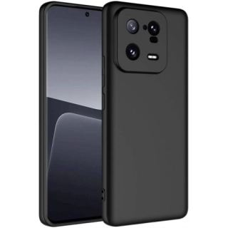 Xiaomi Mi 13 Pro Kılıf İçi Kadife Mat Mara Lansman Silikon Kapak  - Siyah