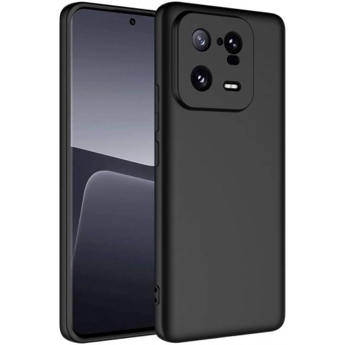 Xiaomi Mi 13 Pro Kılıf İçi Kadife Mat Mara Lansman Silikon Kapak  - Siyah