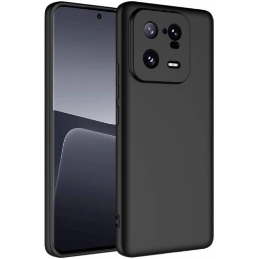 Xiaomi Mi 13 Pro Kılıf İçi Kadife Mat Mara Lansman Silikon Kapak  - Siyah