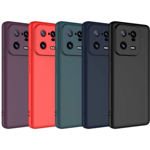 Xiaomi Mi 13 Pro Kılıf İçi Kadife Mat Mara Lansman Silikon Kapak  - Siyah