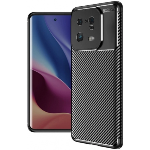 Xiaomi Mi 13 Pro Kılıf Silikon Parmak İzi Bırakmayan Karbon Soft Negro Kapak - Siyah