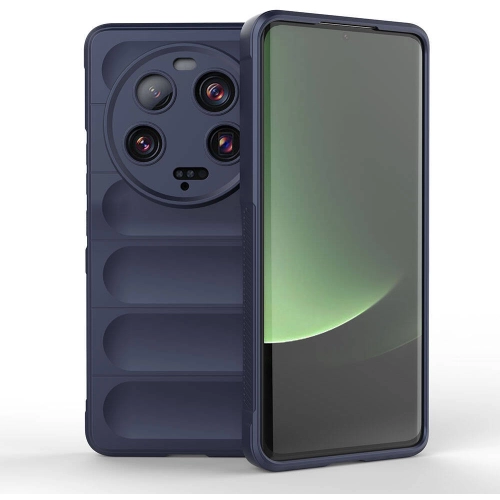 Xiaomi Mi 13 Ultra Kılıf Esnek TPU Oyuklu Arka Yüzey Tasarımlı Zore Etnik Silikon Kapak - Lacivert