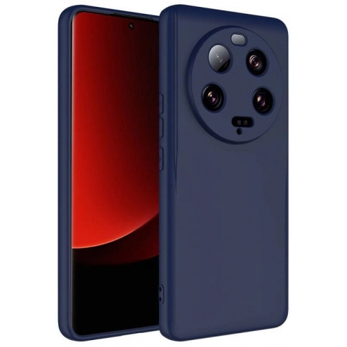 Xiaomi Mi 13 Ultra Kılıf İçi Kadife Mat Mara Lansman Silikon Kapak  - Lacivert