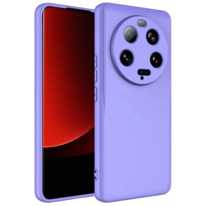 Xiaomi Mi 13 Ultra Kılıf İçi Kadife Mat Mara Lansman Silikon Kapak  - Lila