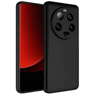 Xiaomi Mi 13 Ultra Kılıf İçi Kadife Mat Mara Lansman Silikon Kapak  - Siyah