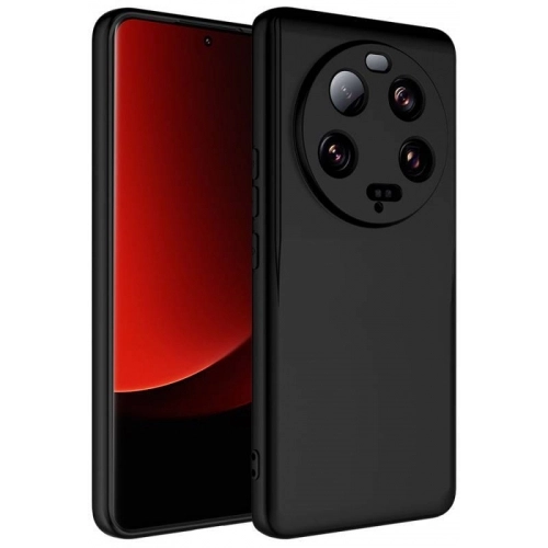 Xiaomi Mi 13 Ultra Kılıf İçi Kadife Mat Mara Lansman Silikon Kapak  - Siyah