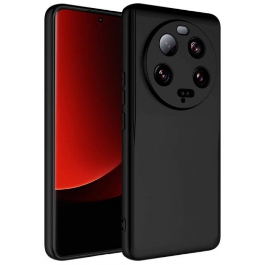 Xiaomi Mi 13 Ultra Kılıf İçi Kadife Mat Mara Lansman Silikon Kapak  - Siyah