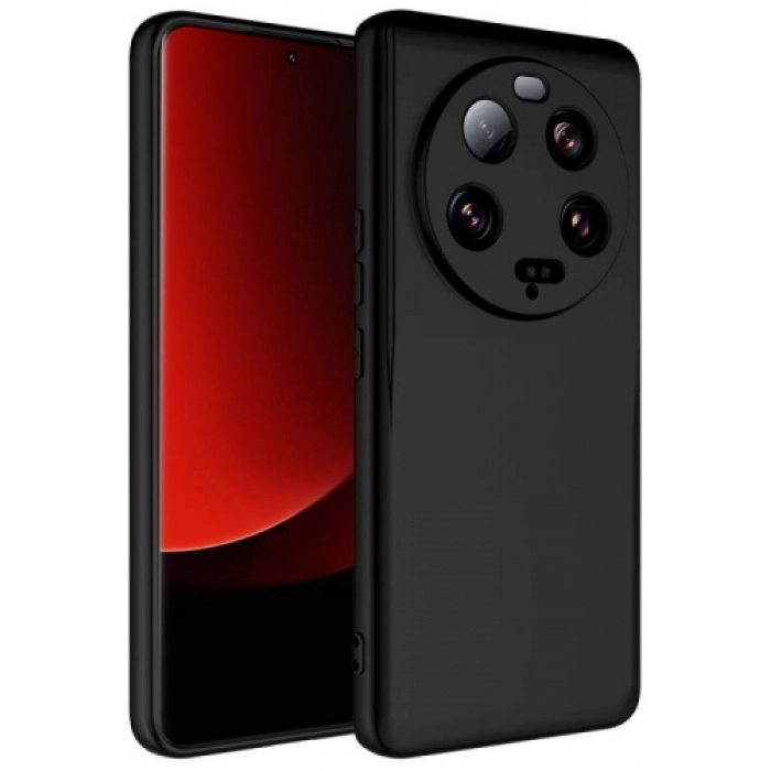 Xiaomi Mi 13 Ultra Kılıf İçi Kadife Mat Mara Lansman Silikon Kapak  - Siyah