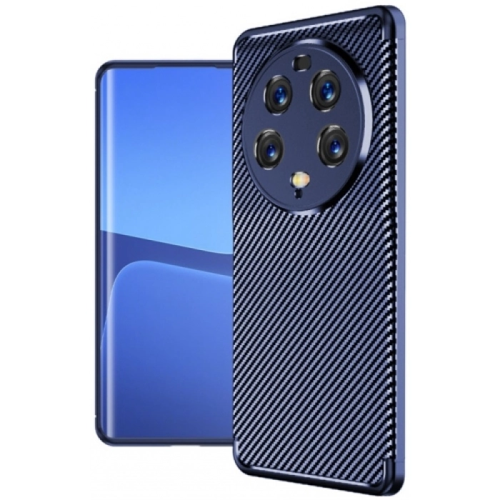 Xiaomi Mi 13 Ultra Kılıf Silikon Parmak İzi Bırakmayan Karbon Soft Negro Kapak - Lacivert