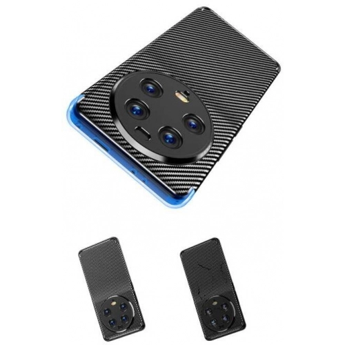 Xiaomi Mi 13 Ultra Kılıf Silikon Parmak İzi Bırakmayan Karbon Soft Negro Kapak - Lacivert