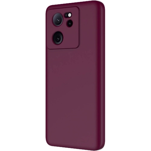 Xiaomi Mi 13T Kılıf İçi Kadife Mat Mara Lansman Silikon Kapak - Kırmızı