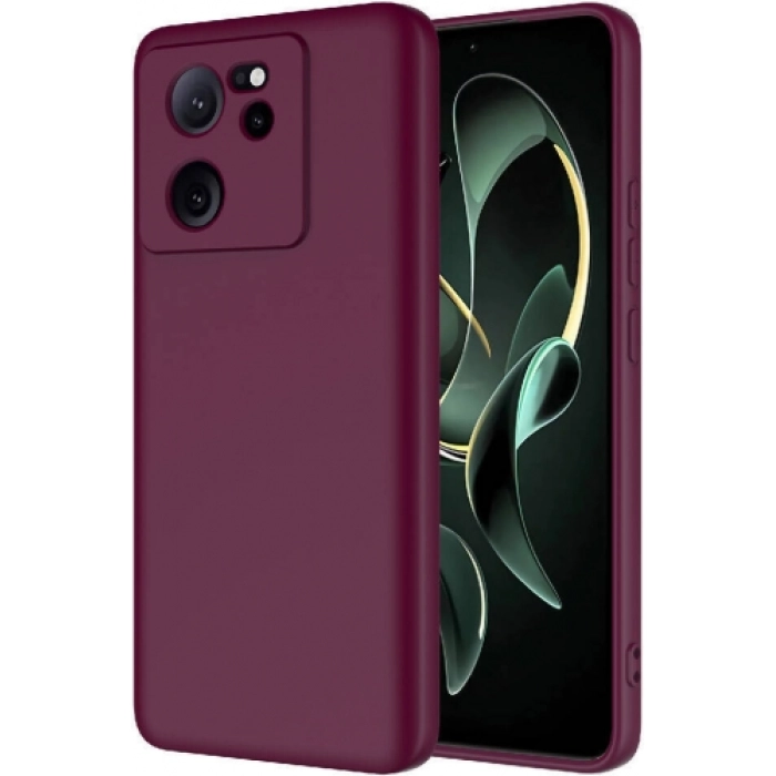 Xiaomi Mi 13T Kılıf İçi Kadife Mat Mara Lansman Silikon Kapak  - Koyu Mor