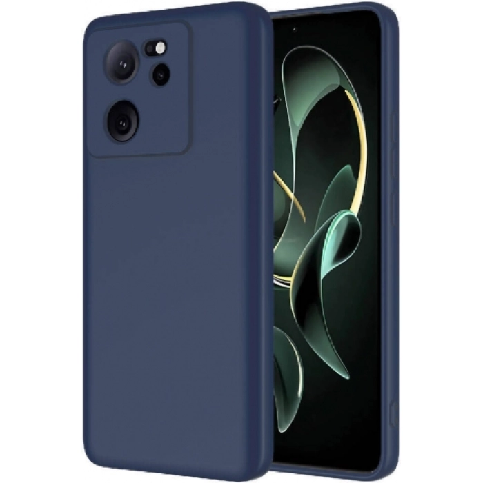 Xiaomi Mi 13T Kılıf İçi Kadife Mat Mara Lansman Silikon Kapak  - Lacivert