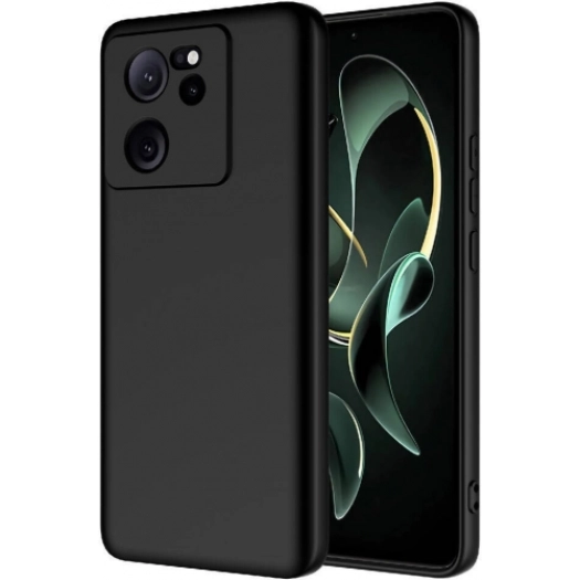 Xiaomi Mi 13T Kılıf İçi Kadife Mat Mara Lansman Silikon Kapak  - Siyah