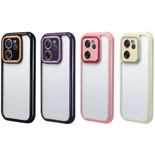 Xiaomi Mi 13T Kılıf Kamera Korumalı Renkli Kenar ve Çerçeve Tasarımlı Vitamin Kapak - Yeşil