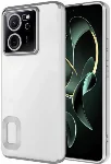 Xiaomi Mi 13T Kılıf Kamera Korumalı Silikon Logo Açık Omega Kapak - Gümüş
