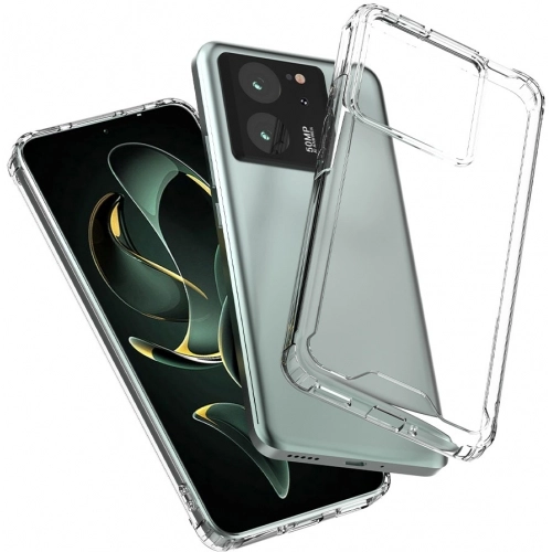 Xiaomi Mi 13T Kılıf Lux Korumalı Kenarları Silikon Arkası Sert Coss Kapak - Şeffaf