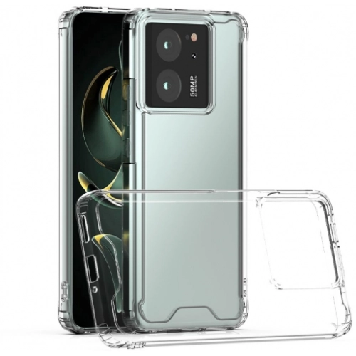 Xiaomi Mi 13T Kılıf Lux Korumalı Kenarları Silikon Arkası Sert Coss Kapak - Şeffaf
