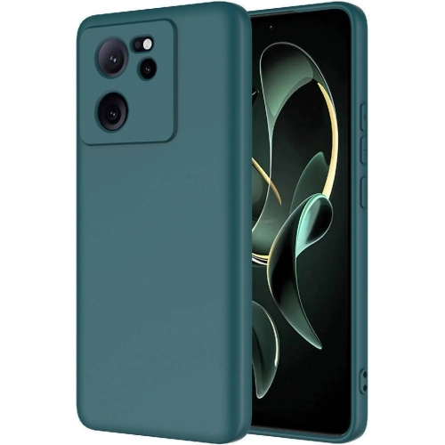 Xiaomi Mi 13T Pro Kılıf İçi Kadife Mat Mara Lansman Silikon Kapak  - Koyu Yeşil