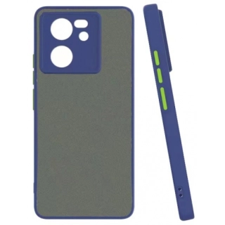 Xiaomi Mi 13T Pro Kılıf Kamera Korumalı Arkası Şeffaf Mat Silikon Kapak - Lacivert