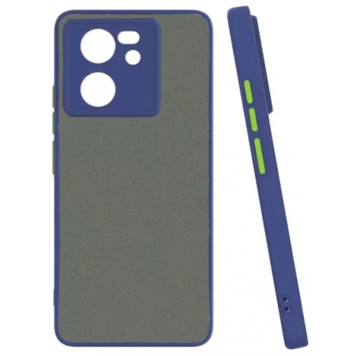 Xiaomi Mi 13T Pro Kılıf Kamera Korumalı Arkası Şeffaf Mat Silikon Kapak - Lacivert