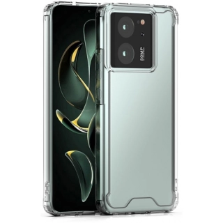 Xiaomi Mi 13T Pro Kılıf Lux Korumalı Kenarları Silikon Arkası Sert Coss Kapak - Şeffaf