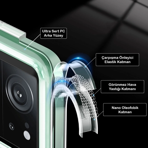 Xiaomi Mi 13T Pro Kılıf Mat Arka Yüzey Wireless Şarj Özellikli Flet Magsafe Kapak - Şeffaf