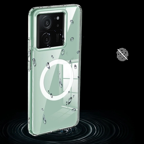 Xiaomi Mi 13T Pro Kılıf Mat Arka Yüzey Wireless Şarj Özellikli Flet Magsafe Kapak - Şeffaf