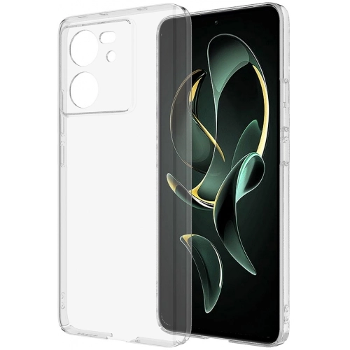 Xiaomi Mi 13T Pro Kılıf Nano Oleofobik Özellikli Sert Arka Yüzey İnce Droga Kapak - Şeffaf